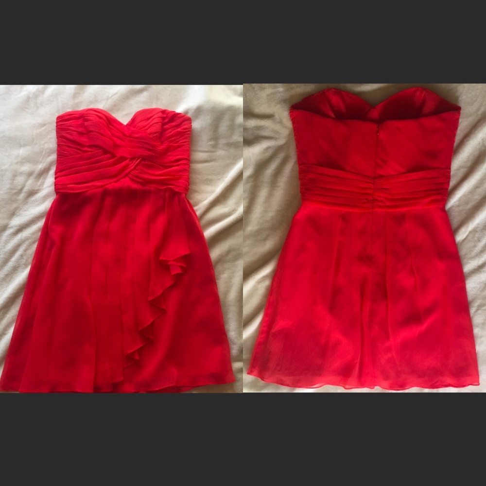 SOLD! Coral Strapless dress